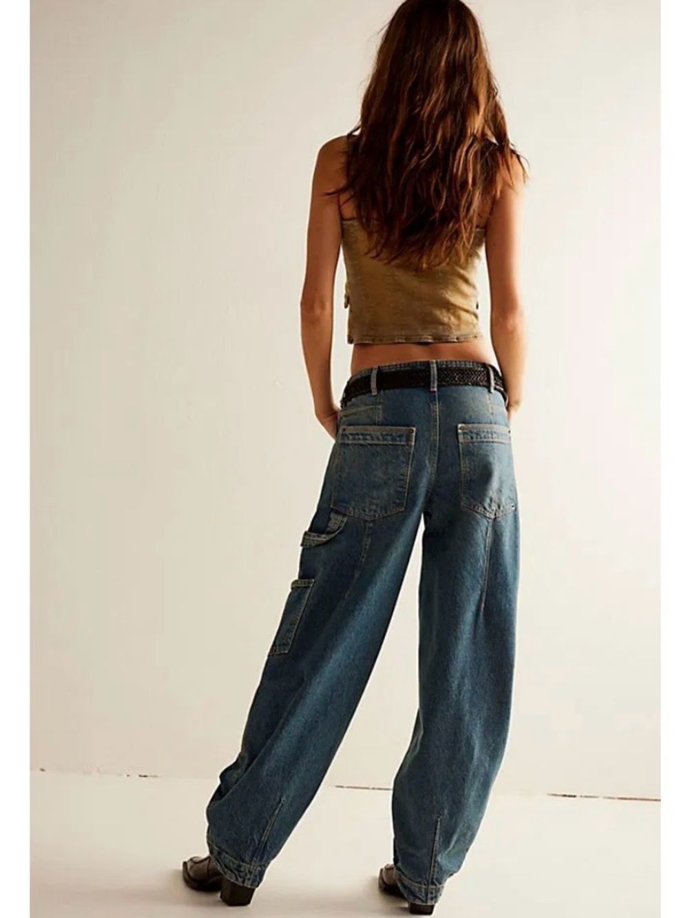 NWOT Free People Loren Carpenter Barrel Jeans - Picture 5 of 14